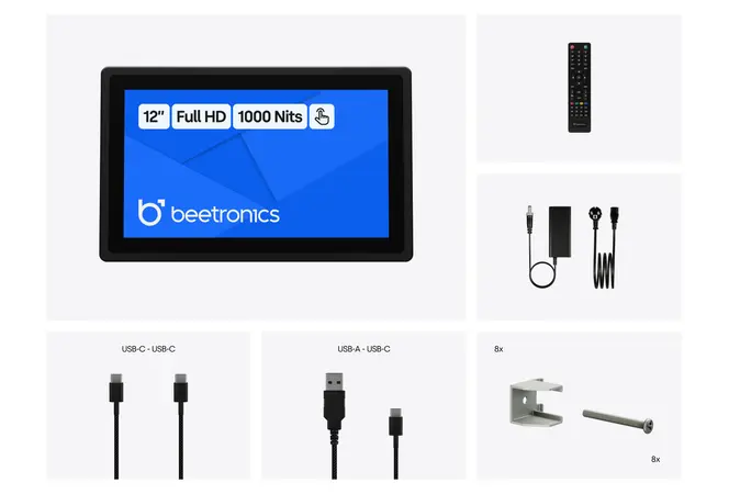 12 Inch Touchscreen Metal (High Brightness)